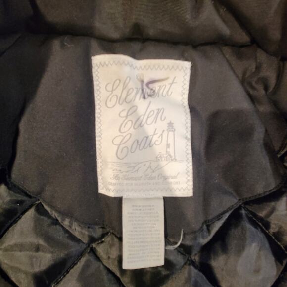 Element Eden Coats Puffer Inner Quilted Full Zip Hooded Jacket Black Womens S - Picture 6 of 8